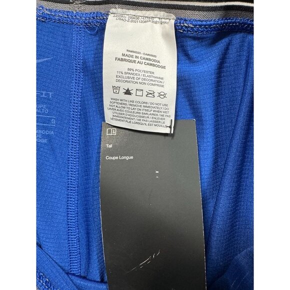Nike Pro Basketball Compression Shorts Royal Blue CI0461-495 Men's Large Tall LT - Picture 9 of 11